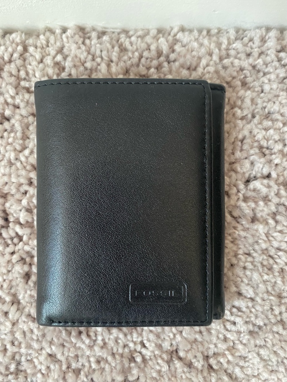 Fossil Black Leather Key & Card Holder